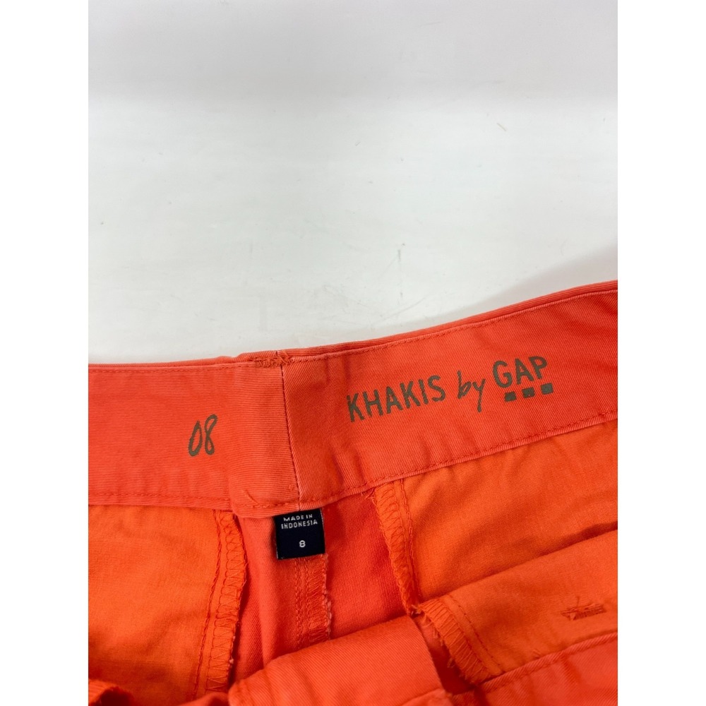 Khakis by Gap Womens Size 8 Orange Cotton Shorts Pockets - Picture 4 of 9